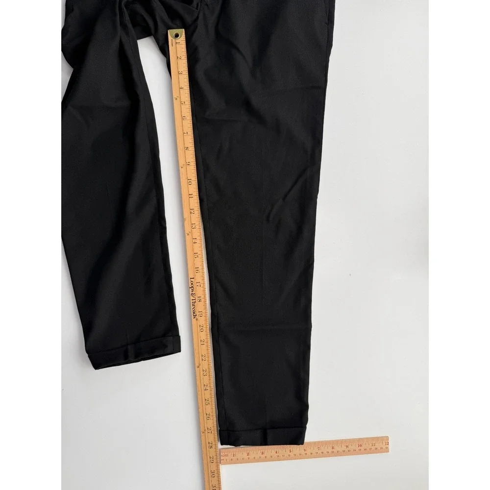 ZARA‎ Comfort Suit Pants Slim Dress Trousers Mens 30 Black Classic